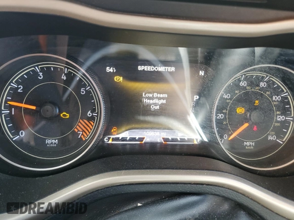 2015 Jeep Cherokee Limited with VIN 1C4PJMDB8FW703818, listed as a Copart auction lot 47230395 with 109,638 mi miles and Salvage Title. Bid and sale history available at carsss.com. Image 9.