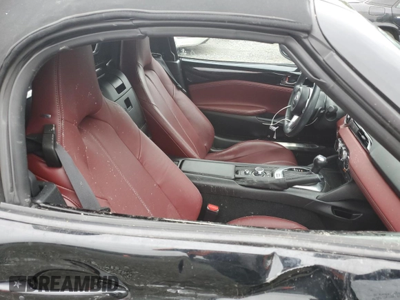 2021 Mazda MX-5 Miata Grand Touring with VIN JM1NDAD78M0455899, listed as a Copart auction lot 57347125 with 38,405 mi miles and Salvage title. Bid and sale history available at DreamBid. Image 10.