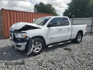 2019 Ram 1500 Big Horn z VIN 1C6RREBT3KN905220, wystawiony jako Copart lot #52384455 z przebiegiem 101 117 mil mil oraz Szkoda całkowita • Salvage title. Historia ofert i sprzedaży dostępna na DreamBid. Obrazek 1.