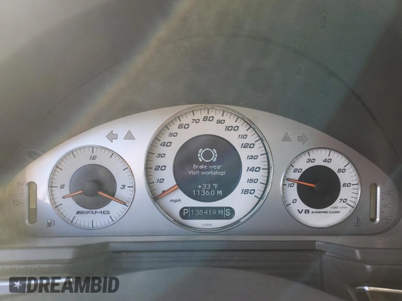 2003 Mercedes-Benz E-Class 5.5L AMG with VIN WDBUF76J83A285682, listed as a Copart auction lot 45275755 with 138,419 mi miles and Salvage Title. Bid and sale history available at carsss.com. Image 9.