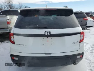 2021 Honda Passport Touring with VIN 5FNYF8H90MB035860, listed as a Copart auction lot 87910965 with 19,316 mi miles and Salvage Title. Bid and sale history available at carsss.com. Image 6.