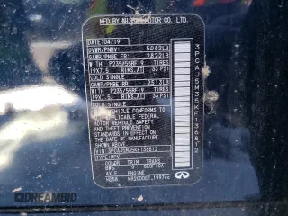 2019 Infiniti QX50 LUXE with VIN 3PCAJ5M35KF136812, listed as a Copart auction lot 43558033 with 57,577 mi miles. Bid and sale history available at carsss.com. Image 10.