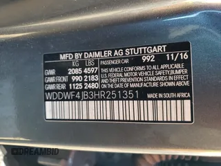 2017 Mercedes-Benz C 300 с VIN WDDWF4JB3HR251351, выставлен на аукционе Copart как лот 85507004 с пробегом 92 094 миль миль и Чистый • Clean title. История ставок и продаж доступна на DreamBid. Изображение 12.