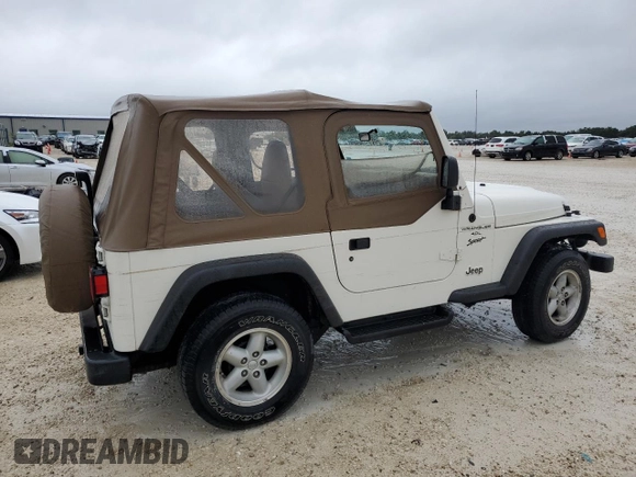 1999 Jeep Wrangler Sport with VIN 1J4FY19S2XP448670, listed as a Copart auction lot 73990734 with 0 mi miles and Non Repairable. Bid and sale history available at carsss.com. Image 3.