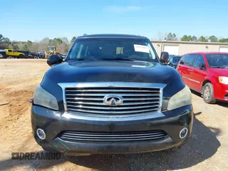 2011 Infiniti QX56 7-passenger with VIN JN8AZ2NF3B9503608, listed as a IAAI auction lot 41875603 with 215,051 mi miles. Bid and sale history available at carsss.com. Image 12.