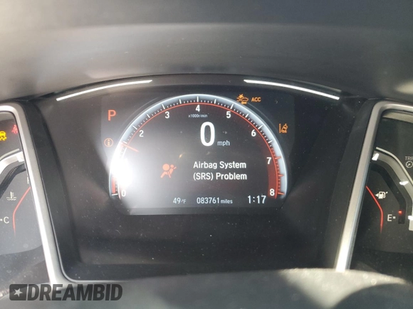 2020 Honda Civic Sedan Sport with VIN 2HGFC2F81LH517786, listed as a Copart auction lot 50638995 with 83,761 mi miles and Salvage Title. Bid and sale history available at carsss.com. Image 9.