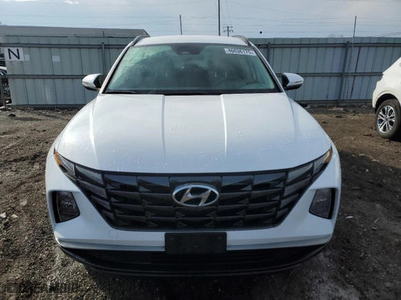 2022 Hyundai Tucson Hybrid Blue with VIN KM8JBCA10NU029999, listed as a Copart auction lot 46636175 with 53,257 mi miles and Salvage Title. Bid and sale history available at carsss.com. Image 5.