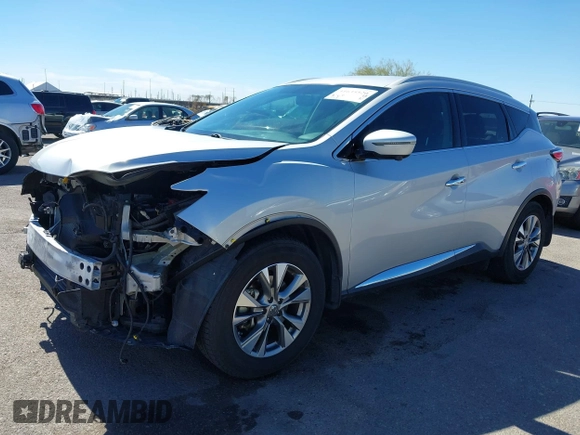 2018 Nissan Murano S z VIN 5N1AZ2MG7JN197584, wystawiony jako IAAI lot #41635520 z przebiegiem 56 931 mil mil oraz . Historia ofert i sprzedaży dostępna na DreamBid. Obrazek 2.