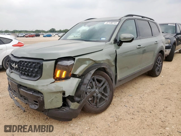 2024 Kia Telluride SX Prestige X-Pro с VIN 5XYP5DGC6RG510805, выставлен на аукционе Copart как лот 57130745 с пробегом 12 394 миль миль и Списание • Salvage title. История ставок и продаж доступна на DreamBid. Изображение 1.