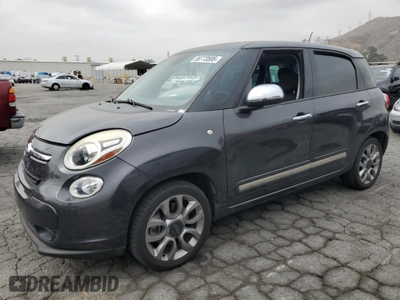 2014 FIAT 500L Lounge with VIN ZFBCFACH6EZ007494, listed as a Copart auction lot 58773595 with 62,893 mi miles and Salvage title. Bid and sale history available at DreamBid. Image 1.