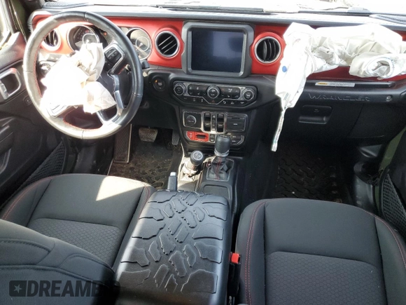 2021 Jeep Wrangler Unlimited Rubicon with VIN 1C4HJXFN4MW789526, listed as a Copart auction lot 59540025 with 33,583 mi miles and Salvage title. Bid and sale history available at DreamBid. Image 8.