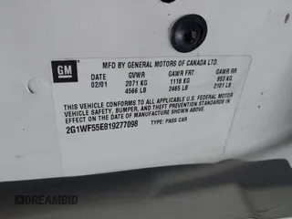 2001 Chevrolet Impala с VIN 2G1WF55E819277098, выставлен на аукционе IAAI как лот 42739300 с пробегом 106 488 миль миль и . История ставок и продаж доступна на DreamBid. Изображение 9.