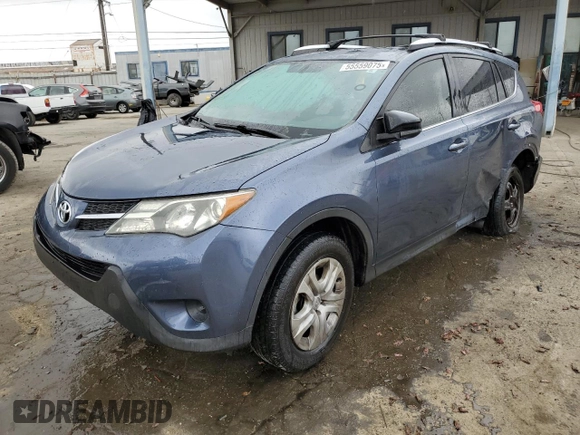 2014 Toyota RAV4 LE with VIN JTMZFREV6ED041246, listed as a Copart auction lot 55559075 with 129,515 mi miles and Salvage title. Bid and sale history available at DreamBid. Image 1.