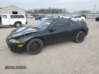 1997 Mitsubishi Eclipse RS with VIN 4A3AK34Y8VE129157, listed as a Copart auction lot 80552154 with 221,954 mi miles and Salvage Title. Bid and sale history available at carsss.com. Image 1.