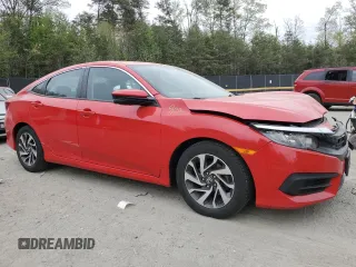 2016 Honda Civic EX with VIN 2HGFC2F77GH518504, listed as a Copart auction lot 53779945 with 158,932 mi miles and Salvage Title. Bid and sale history available at DreamBid. Image 4.