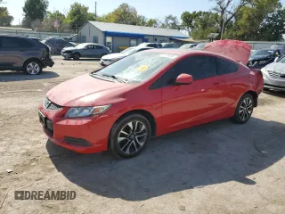 2013 Honda Civic Cpe EX with VIN 2HGFG3B84DH520098, listed as a Copart auction lot 75726344 with 117,089 mi miles and Salvage Title. Bid and sale history available at carsss.com. Image 1.