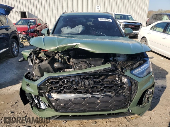 2022 Audi Q5 S line Prestige with VIN WA1FAAFYXN2044880, listed as a Copart auction lot 77042164 with 56,638 mi miles and Salvage Title. Bid and sale history available at carsss.com. Image 5.