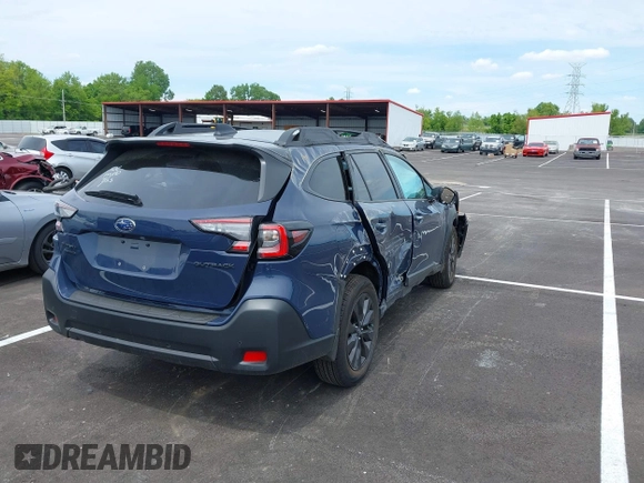 2025 Subaru Outback Onyx z VIN 4S4BTALC2S3195785, wystawiony jako IAAI lot #42202055 z przebiegiem 2 059 mil mil oraz . Historia ofert i sprzedaży dostępna na DreamBid. Obrazek 4.