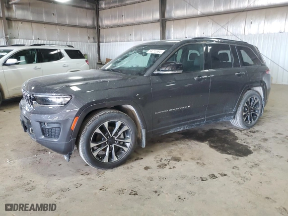 2024 Jeep Grand Cherokee Overland with VIN 1C4RJHDG9RC697450, listed as a Copart auction lot 54215594 with 3,529 mi miles and Salvage Title. Bid and sale history available at carsss.com. Image 1.