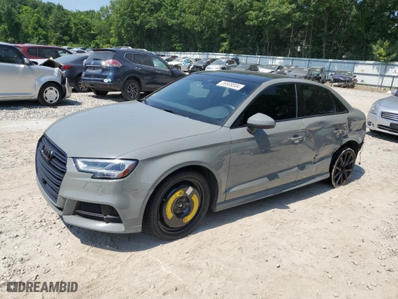2020 Audi A3 Sedan S line Premium Plus with VIN WAUJEGFF1LA002183, listed as a Copart auction lot 59539304 with 85,530 mi miles and Salvage Title. Bid and sale history available at carsss.com. Image 1.