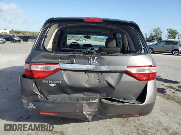 2012 Honda Odyssey EX-L with VIN 5FNRL5H66CB146350, listed as a Copart auction lot 55428555 with 171,207 mi miles and Salvage Title. Bid and sale history available at DreamBid. Image 6.