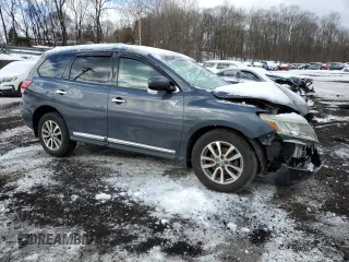 2013 Nissan Pathfinder S with VIN 5N1AR2MM1DC630287, listed as a Copart auction lot 45275765 with 129,387 mi miles and Salvage Title. Bid and sale history available at carsss.com. Image 4.