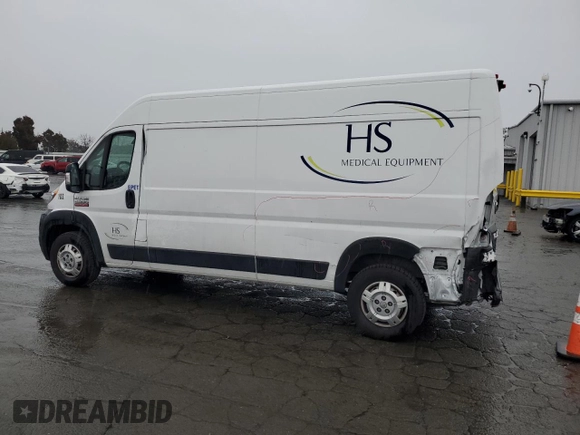 2022 Ram ProMaster Cargo with VIN 3C6LRVDG3NE135180, listed as a Copart auction lot 54080025 with 67,830 mi miles and Salvage Title. Bid and sale history available at carsss.com. Image 2.