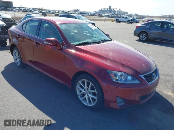 2013 Lexus IS 250 with VIN JTHCF5C23D5063834, listed as a IAAI auction lot 41869694 with 74,660 mi miles and . Bid and sale history available at DreamBid. Image 1.