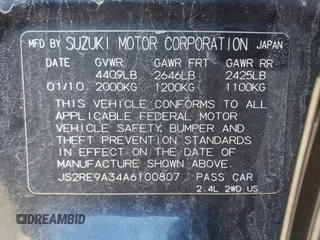2010 Suzuki Kizashi SE with VIN JS2RE9A34A6100807, listed as a IAAI auction lot 41690974 with 122,419 mi miles and . Bid and sale history available at DreamBid. Image 9.