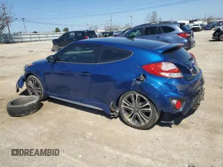 2016 Hyundai Veloster Turbo with VIN KMHTC6AE6GU263626, listed as a Copart auction lot 48868384 with 96,696 mi miles and Non Repairable. Bid and sale history available at carsss.com. Image 2.