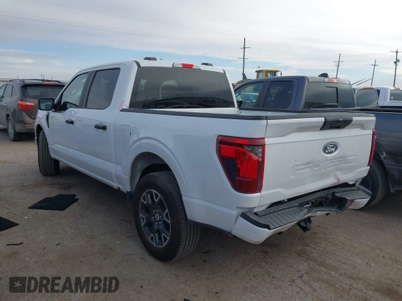 2024 Ford F-150 STX with VIN 1FTEW2K52RKE70430, listed as a IAAI auction lot 41623180 with 4,207 mi miles and . Bid and sale history available at carsss.com. Image 3.