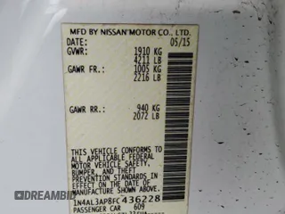 2015 Nissan Altima SV z VIN 1N4AL3AP8FC436228, wystawiony jako Copart lot #59464675 z przebiegiem 161 330 mil mil oraz Szkoda całkowita • Salvage title. Historia ofert i sprzedaży dostępna na DreamBid. Obrazek 12.