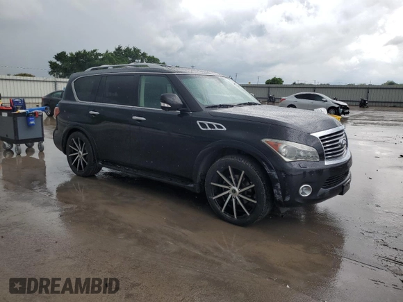2013 Infiniti QX56 with VIN JN8AZ2NF3D9531167, listed as a Copart auction lot 54248225 with 173,254 mi miles and Salvage title. Bid and sale history available at DreamBid. Image 4.