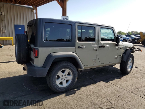 2017 Jeep Wrangler Unlimited Sport with VIN 1C4BJWDG7HL683406, listed as a Copart auction lot 62758735 with 75,140 mi miles and Salvage title. Bid and sale history available at DreamBid. Image 3.