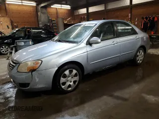 2008 Kia Spectra EX with VIN KNAFE122585497493, listed as a Copart auction lot 49265255 with 120,807 mi miles and Salvage Title. Bid and sale history available at carsss.com. Image 1.