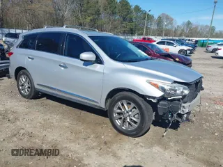 2013 Infiniti JX35 with VIN 5N1AL0MM3DC336945, listed as a IAAI auction lot 41858705 with 114,784 mi miles. Bid and sale history available at carsss.com. Image 1.