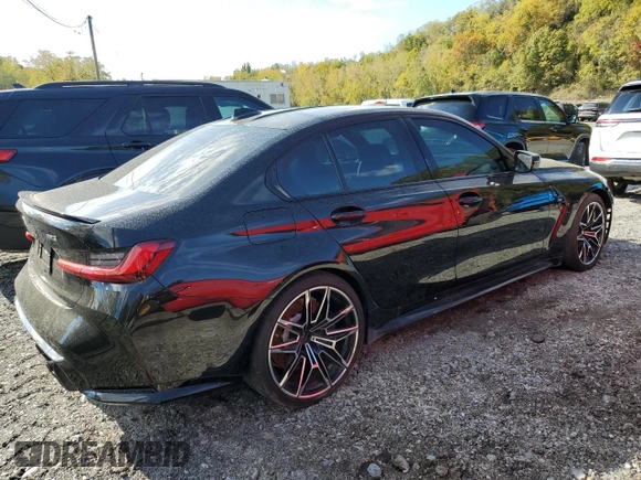 2022 BMW M3 with VIN WBS53AY0XNFL73101, listed as a Copart auction lot 75483164 with 12,889 mi miles and Salvage Title. Bid and sale history available at carsss.com. Image 3.