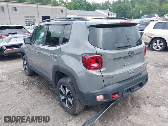 2021 Jeep Renegade Trailhawk with VIN ZACNJDC12MPM56979, listed as a IAAI auction lot 42438891 with 66,926 mi miles and . Bid and sale history available at DreamBid. Image 3.