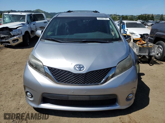 2015 Toyota Sienna SE with VIN 5TDXK3DC7FS546041, listed as a Copart auction lot 53992165 with 106,259 mi miles and Salvage Title. Bid and sale history available at carsss.com. Image 5.