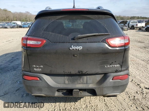 2016 Jeep Cherokee Limited with VIN 1C4PJMDS9GW267787, listed as a Copart auction lot 49398105 with 190,936 mi miles and Salvage Title. Bid and sale history available at DreamBid. Image 6.