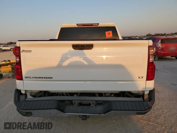 2022 Chevrolet Silverado 1500 LT with VIN 1GCPACED2NZ579651, listed as a Copart auction lot 75667024 with 0 mi miles and Salvage Title. Bid and sale history available at carsss.com. Image 6.