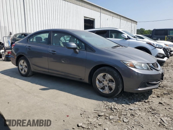 2013 Honda Civic LX z VIN 2HGFB2F58DH600464, wystawiony jako Copart lot #59534175 z przebiegiem 88 107 mil mil oraz Szkoda całkowita • Salvage title. Historia ofert i sprzedaży dostępna na DreamBid. Obrazek 4.