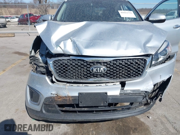 2018 Kia Sorento LX with VIN 5XYPGDA37JG376605, listed as a IAAI auction lot 41812731 with 118,579 mi miles. Bid and sale history available at carsss.com. Image 6.