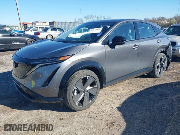 2024 Nissan ARIYA Platinum+ with VIN JN1DF0CD2RM740057, listed as a IAAI auction lot 41824664 with 1,167 mi miles and . Bid and sale history available at DreamBid. Image 17.