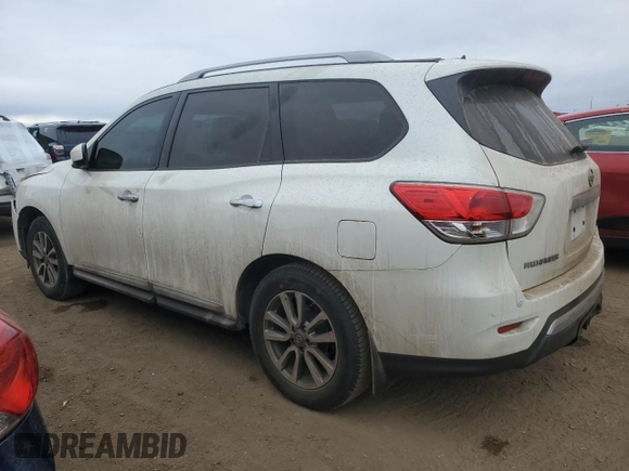 2015 Nissan Pathfinder S z VIN 5N1AR2MM1FC698270, wystawiony jako Copart lot #48763745 z przebiegiem 126 588 mil mil oraz Szkoda całkowita • Salvage title. Historia ofert i sprzedaży dostępna na DreamBid. Obrazek 2.