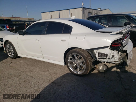 2023 Dodge Charger GT with VIN 2C3CDXHG7PH639336, listed as a Copart auction lot 55560004 with 3,968 mi miles and Salvage Title. Bid and sale history available at carsss.com. Image 2.