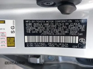 2020 Toyota Corolla LE with VIN JTDEPRAE0LJ080690, listed as a IAAI auction lot 41905637 with 32,904 mi miles and . Bid and sale history available at DreamBid. Image 9.