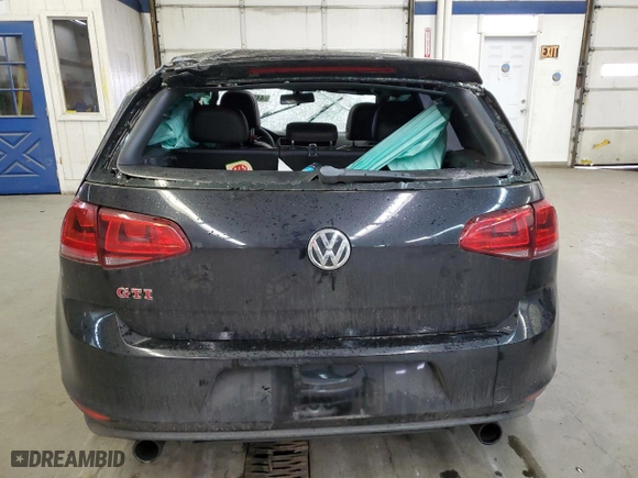 2016 Volkswagen Golf GTI S w/Performance Pkg with VIN 3VW447AU1GM028961, listed as a Copart auction lot 44568975 with 38,400 mi miles and Salvage Title. Bid and sale history available at carsss.com. Image 6.