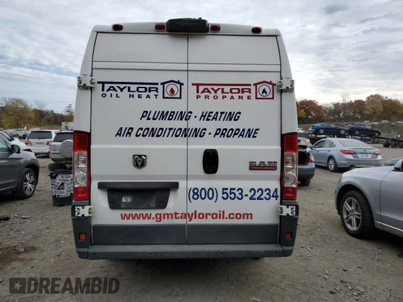 2018 Ram ProMaster Cargo with VIN 3C6URVJG1JE108272, listed as a Copart auction lot 88373495 with 115,520 mi miles and Salvage Title. Bid and sale history available at carsss.com. Image 6.