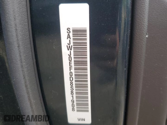 2013 Jaguar XF V6 SC with VIN SAJWJ0EF0D8S81908, listed as a Copart auction lot 49871205 with 78,201 mi miles and Clean Title. Bid and sale history available at carsss.com. Image 12.